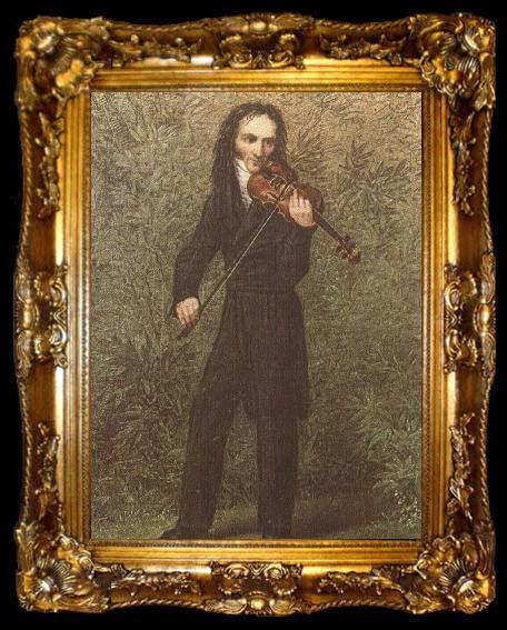 framed  georges bizet the legendary violinist niccolo paganini in spired composers and performers, ta009-2
